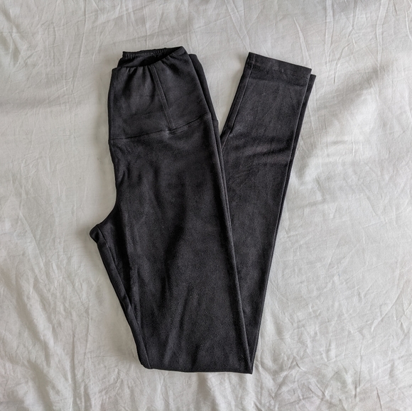 Aritzia Wilfred Free Daria Pant, Dark Charcoal Suede - Picture 1 of 4